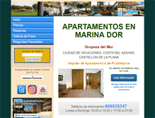 Tablet Screenshot of apartamentosmarina.com